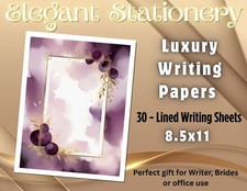 Elegant Stationery | Luxury Writing Papers  | -30 sheets | Writing Paper #023 Pre-printed Forms & Notebooks price