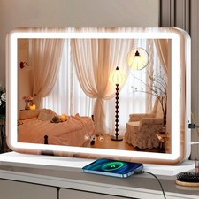 Ratsamee 28" x 20" Vanity Mirror with Lights, Led Makeup Mirror, Lighted Make... Makeup Mirror price
