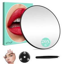 20X Handheld Makeup Magnifying Mirror, 6inch Makeup Magnification 20X with 3 ... Makeup Mirror price