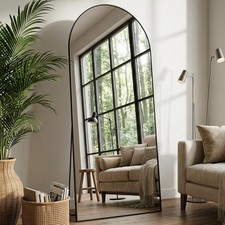 Arched Full Length Mirror 69 x 28 Inch, Full Body Mirror with Stand, Standing... Makeup Mirror price