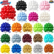 100 X Latex PLAIN BALOON BALLONS helium BALLOONS Quality Party Birthday Wedding Birthday & Party price