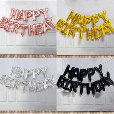 LARGE Happy Birthday Balloons Banner Self Inflating Bunting Party Decoration Birthday & Party price