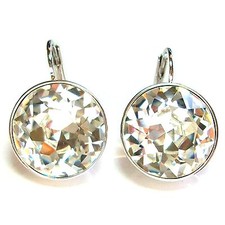 Large Round Bella Women Crystal Earrings Made with SWAROVSKI® Crystals Swarovski Earrings price