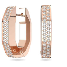 Brand New Swarovski Dextera hoop earrings Octagon shape Medium Rose Gold 5634991 Swarovski Earrings price