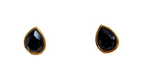 Gold Tone Black Crystal Signed Swarovski Lever Earrings Swarovski Earrings price