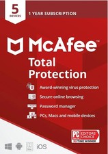 McAfee Total Protection 2026 5 Devices 1 Year Antivirus Security Antivirus Software price