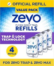 Zevo Flying Insect Trap Refill Cartridges -Easy to Use (4 Refill Cartridges) Cartridges price