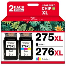 2 Pack PG-275XL CL-276XL Ink Cartridges For Canon PIXMA TS3520 TS3720 TR4720 Cartridges price