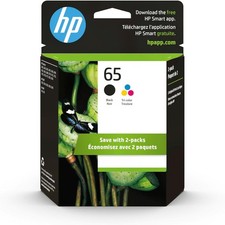 Genuine HP 65 T0A36AN Black & Tri-color Original Ink Cartridges 2-Pack June 2027 Cartridges price