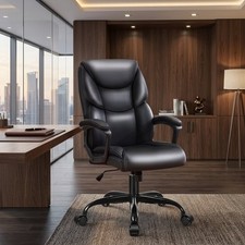 Executive Leather Office High Back Desk Chair Task Computer Rolling Wheels Executive Chair price