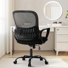 Home Office Managerial Executive Chair Ergonomic Mid-Back Mesh 360° Swivel Black Executive Chair price