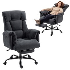 Executive Office Chair, Computer Desk Chair with Footrest, Dark Gray Executive Chair price