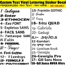 Personalized Custom Text Vinyl Lettering Sticker Decal, ANY TEXT - ANY NAME - [4 Fridge Sticker price