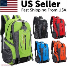 40L Men Women Travel Backpack Rucksack Camping Laptop Hiking School Book Bag USA Unisex Backpack price