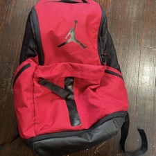 Jordan Jumpman Red/Black Medium Backpack Zip Adjustable Strap Padded Back Unisex Backpack price
