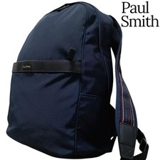 Paul Smith Navy Multicolor Stripe Nylon Leather Backpack Large A4 PC Business Unisex Backpack price