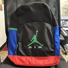 Jordan Air Backpack Colorblock Black Blue Red Green Jumpman Zip Padded Straps Unisex Backpack price
