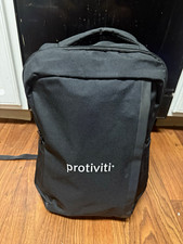 Protiviti Black Backpack Zip Closure Pockets Adjustable Shoulder Strap Unisex Unisex Backpack price