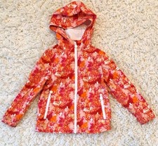 Hunter Girls Hooded Full Zip Rain Coat Abstract Pink/Orange/White 18M Baby Coat price