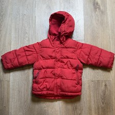 Old Navy Toddler 2T Red Solid Frost-Free Hooded Puffer Jacket Baby Coat price