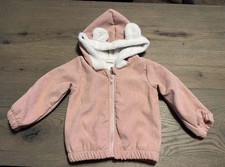 Pink Bear Theme Hooded Zip Corduroy Lined Jacket Unisex Baby 9-12 Months Baby Coat price