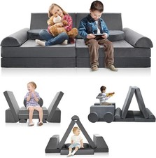 Kids Couch Play Set, 10PCS Modular Kids Sofa Couch Child Couch Playhouse Corner Sofa / Set price