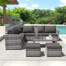 Outdoor Garden Corner Sofa Set With Coffee Table -2 Stools Corner Sofa / Set price