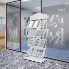Newspaper Rack Magazine Stand Literature Holder Book Magazine Display 4 Layers Magazine Rack / Newspaper Rack price