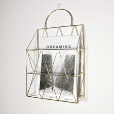 Magazine Rack with Handle, Letter Rack Newspaper Holder File Oragnizer Wall M... Magazine Rack / Newspaper Rack price