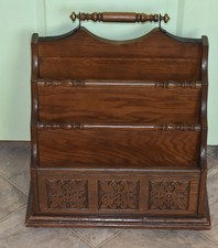VINTAGE BUTLER 740 CARVED MAHOGANY WOOD MAGAZINE RACK NEWSPAPER Magazine Rack / Newspaper Rack price
