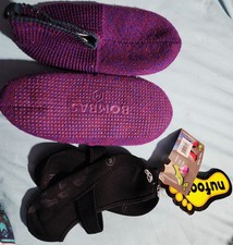 bombas Gripper Slippers And Nufoot Gym Sock New With Tags Size Medium Women's Slipper Socks price