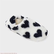 Women's Hearts Cozy Slipper Socks w/Grippers Black/Ivory M/L *SEE DEAL!!!* Women's Slipper Socks price