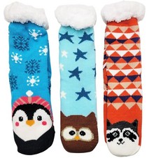 Fluffy Thermal Sherpa Slipper Socks, 3 Pairs for Women, Ultra Soft Christmas Women's Slipper Socks price