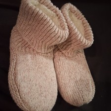 Lemon Ladies Knit Sherpa Lined Slipper Socks Confetti Bootie Rosewater Pink M/LG Women's Slipper Socks price