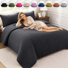 Twin Size Bedspread Set Premium Hotel-Quality Quilted Coverlet, Soft 3-Piece Set Baby Bedspread Set price