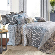 King 9 Piece Reversible Bedspread Set Printed Striped Floral Quilt Bedding Set Baby Bedspread Set price