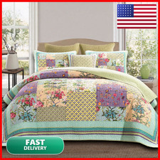 Yayiday Quilt King Size Patchwork Bedspread Set - 100 Cotton Reversible Baby Bedspread Set price