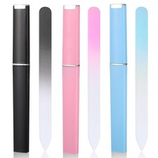 3 Pack Glass Nail Files with Case, Crystal Fingernail File for Women, Double-... File price