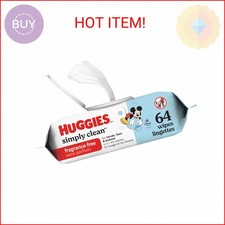 Huggies Simply Clean Unscented Baby Diaper Wipes, 1 Flip-Top Pack (64 Wipes Tota Baby Wipes price