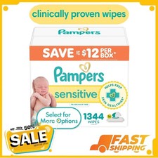 Pampers Sensitive Baby Wipes Unscented, 16 Pack, 1344 Total Count Baby Wipes price