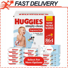Huggies Simply Clean Unscented Baby Wipes 12 Flip-Top Packs 864 Total Count Baby Wipes price