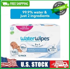 WaterWipes Sensitive Newborn & Baby Wipes, Unscented & Hypoallergenic, 720 Wipes Baby Wipes price