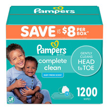 Pampers, Complete Clean Baby Wipes, Baby Fresh Scent, 15 pk., 1200 Wipes Baby Wipes price