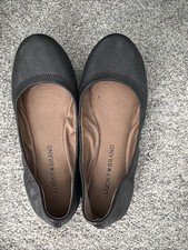 Lucky Brand Shoes Womens 6M Ballet Flats Black Leather Comfort Slip On Ballet Flats price