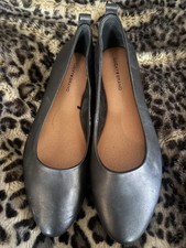 Lucky Brand Eikia Black Leather Slip on Cushioned Ballet Flats Zip back Size 8.5 Ballet Flats price