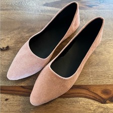 Faux Suede Pointed Ballet Flats Dusty Rose Size 40 US size 8 Ballet Flats price