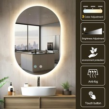 LED Dimmable Lighted Bathroom Mirror Anti-Fog Wall Mounted Rectangle Mirror Bathroom Mirror price
