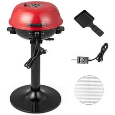 Portable 1600W Electric BBQ Grill w/ Temperature Control & Grease Collector Red Electric Grill-Barbecues price
