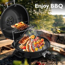 Electric BBQ Grill Black 1600W Outdoor Garden Camping with Double Layer Design Electric Grill-Barbecues price