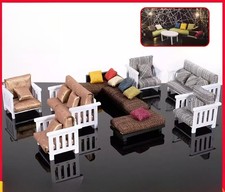 1Set 1:24 Scale Dollhouse Miniatures Furniture Accessorie Sofa Bench Living Room Living Room & Lounge Set price